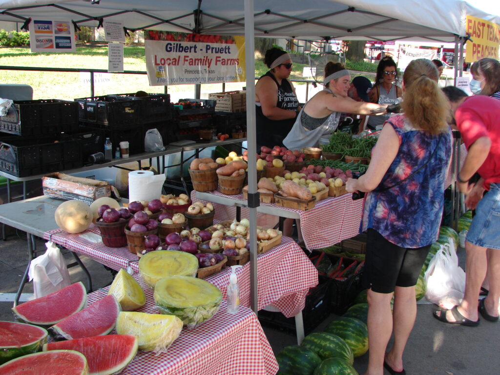 Rockwall Farmers Market is located at 101 Rusk Street, Rockwall, Texas 75087. Vendors are spaced around the Old Court House near S. Goliad and Hwy 66.
